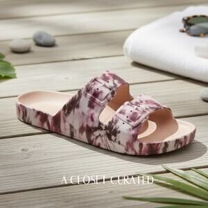 Freedom Moses Joplin Camel Slide Sandal 10 Pink NWT